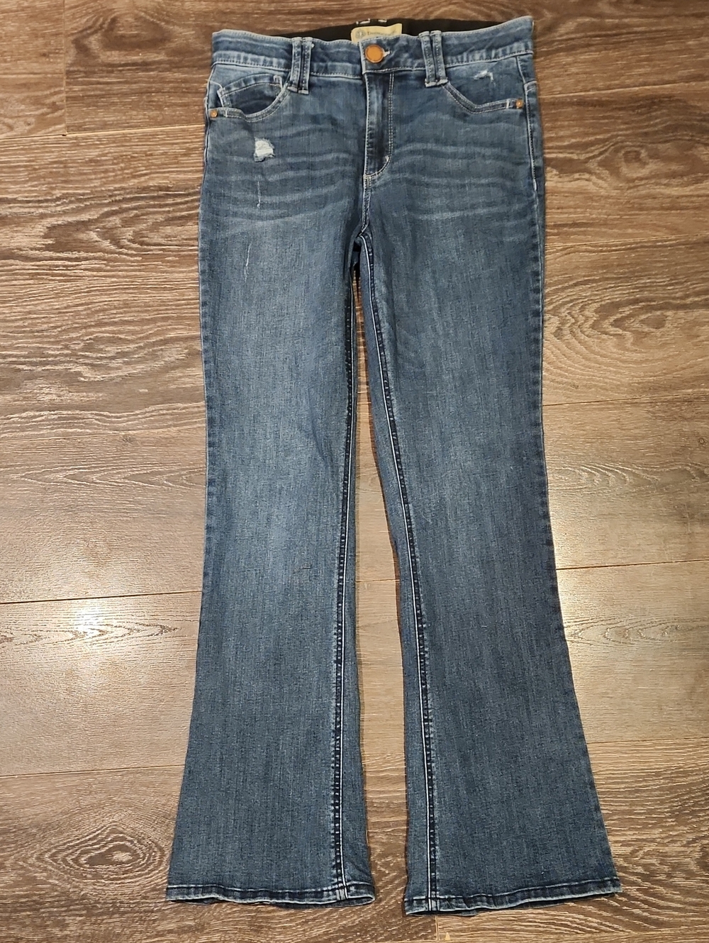 ❤️ DEMOCRACY "AB" TECHNOLOGY ITTY BITTY BOOTCUT JEANS, DISTRESSED, 8 (29) - Picture 2 of 8